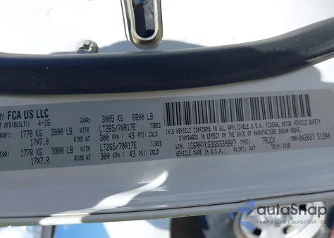 2016 Ram 1500 St z USA, uszkodzony, nr VIN 1C6RR7KG3GS339907